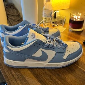 Nike Sky Blue and White Low-Top Sneakers